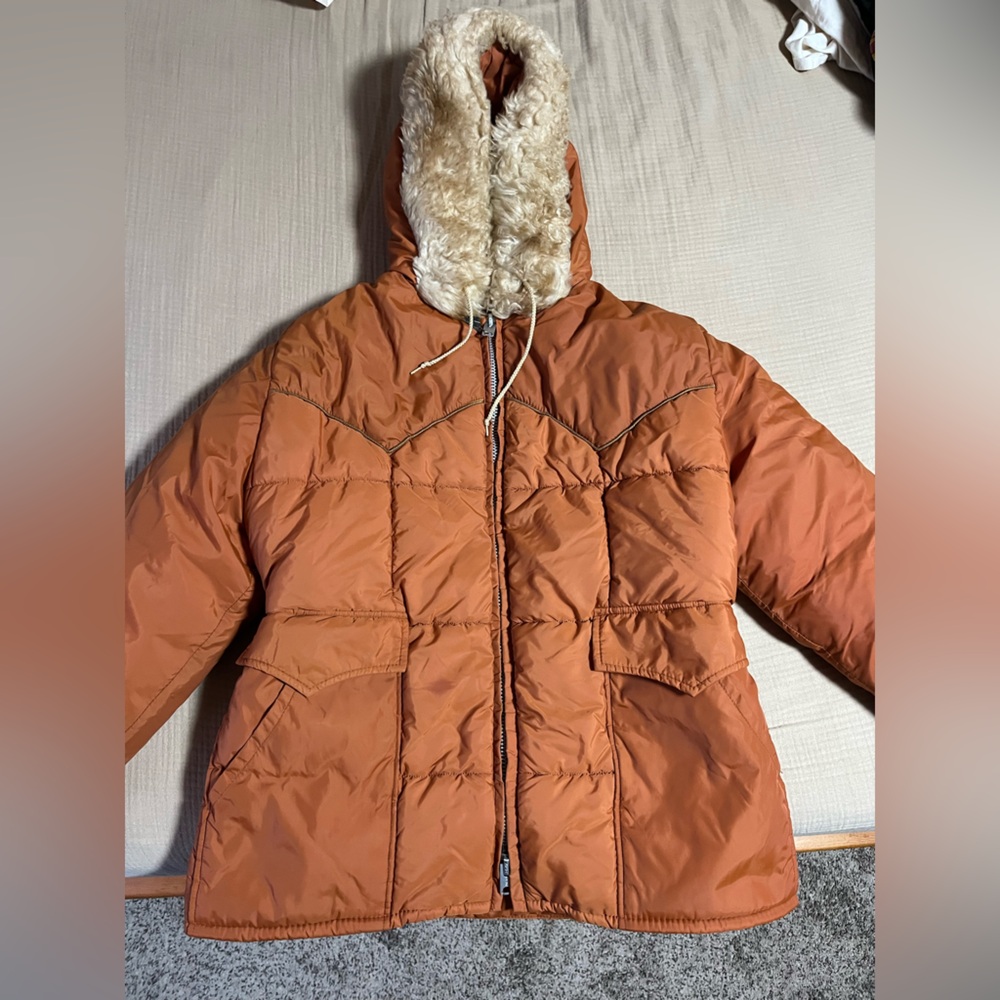 *REMOVING THIS IN NEXT COUPLE DAYS*
Vintage Double K Orange Puffer Jacket.